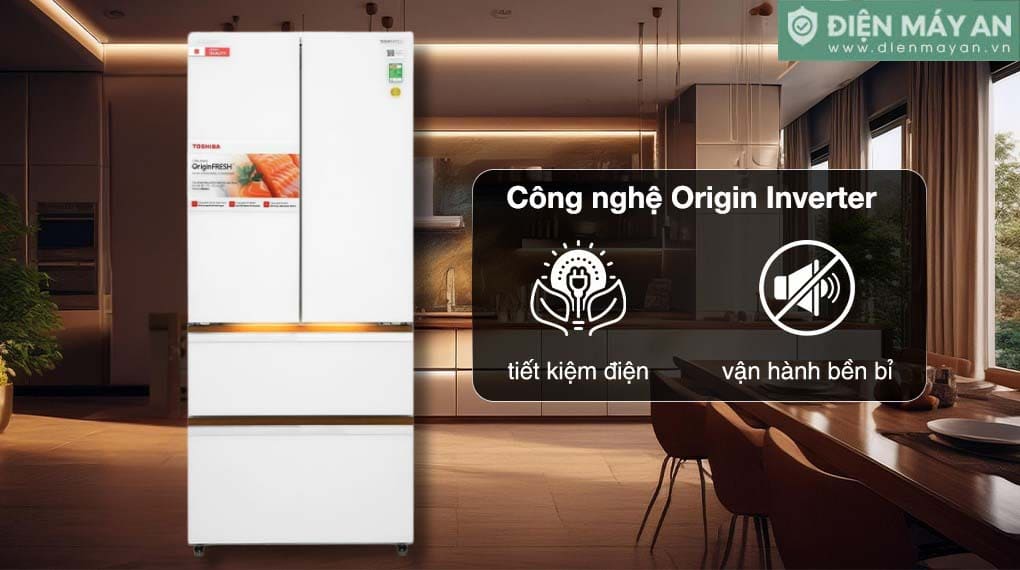 Tủ lạnh Toshiba Inverter 533 lít Japandi Multi Door GR-RF690WI-PGV(67)